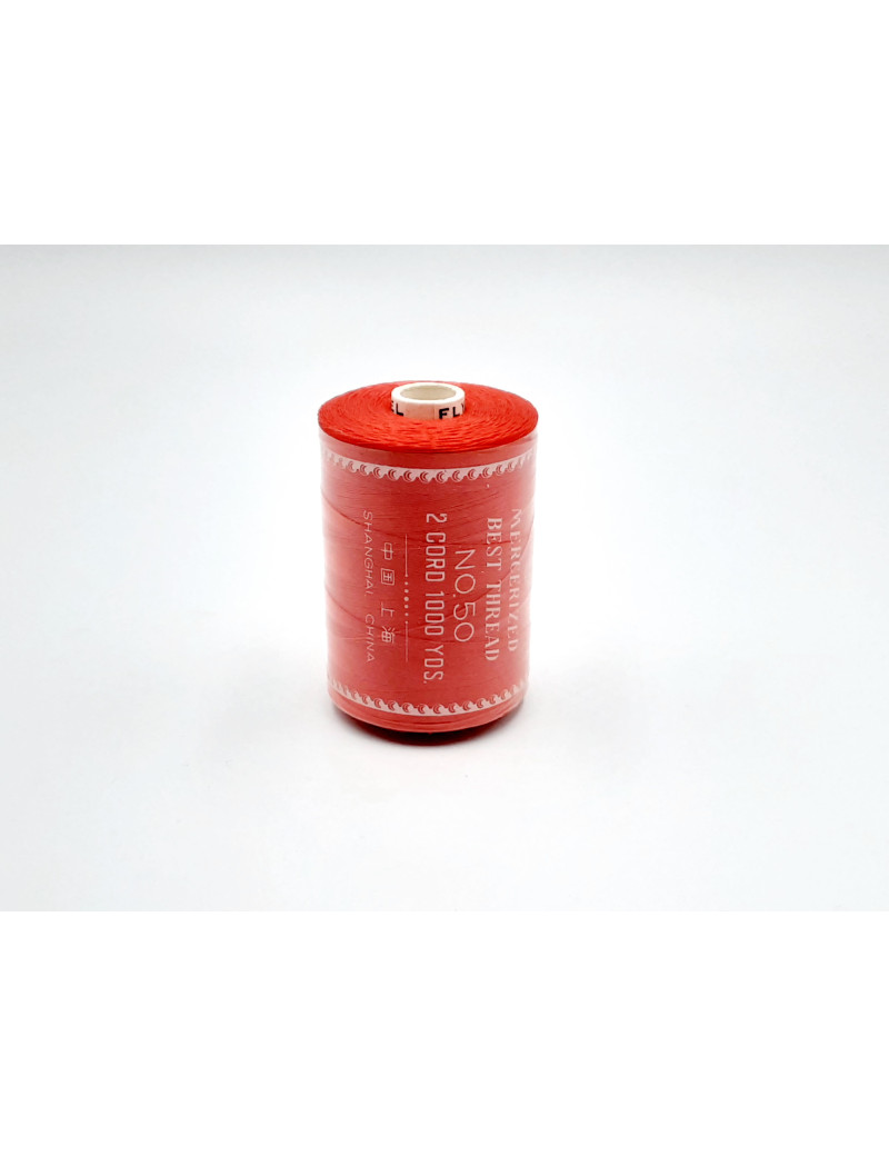 Fil coton de 1000 yards rouge