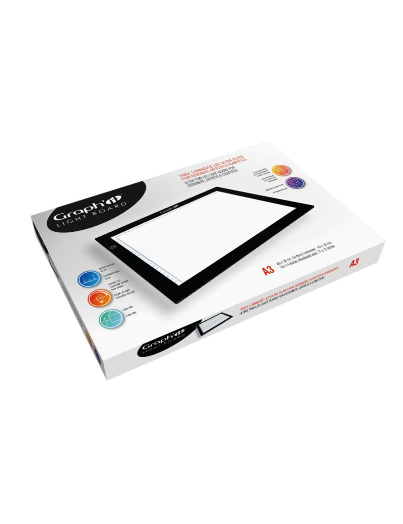 Tablette Lumineuse A3 LED Light Super Mince avec Cable USB