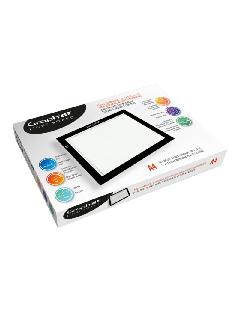 TABLETTE LUMINEUSE LED ULTRA PLATE A4