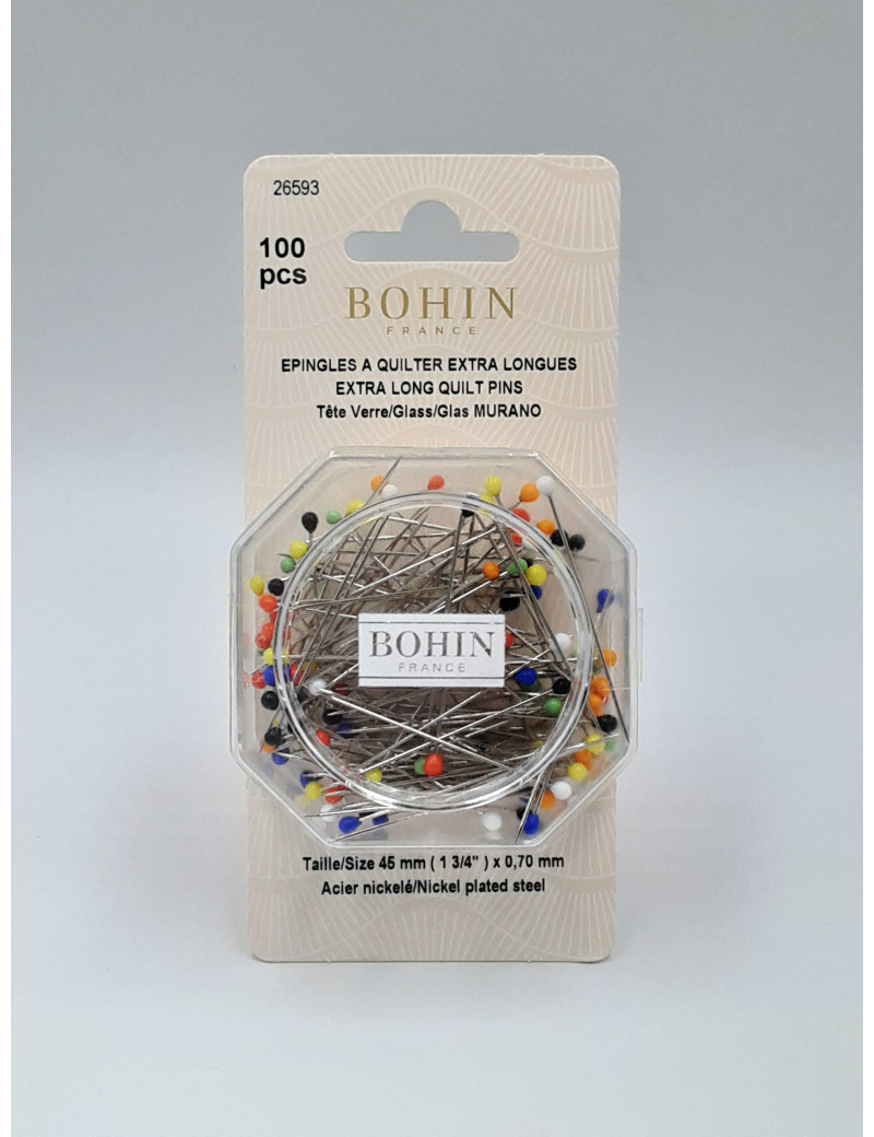 EPINGLES LONGUES TÊTE DE VERRE 45 X 0.70MM MPS100