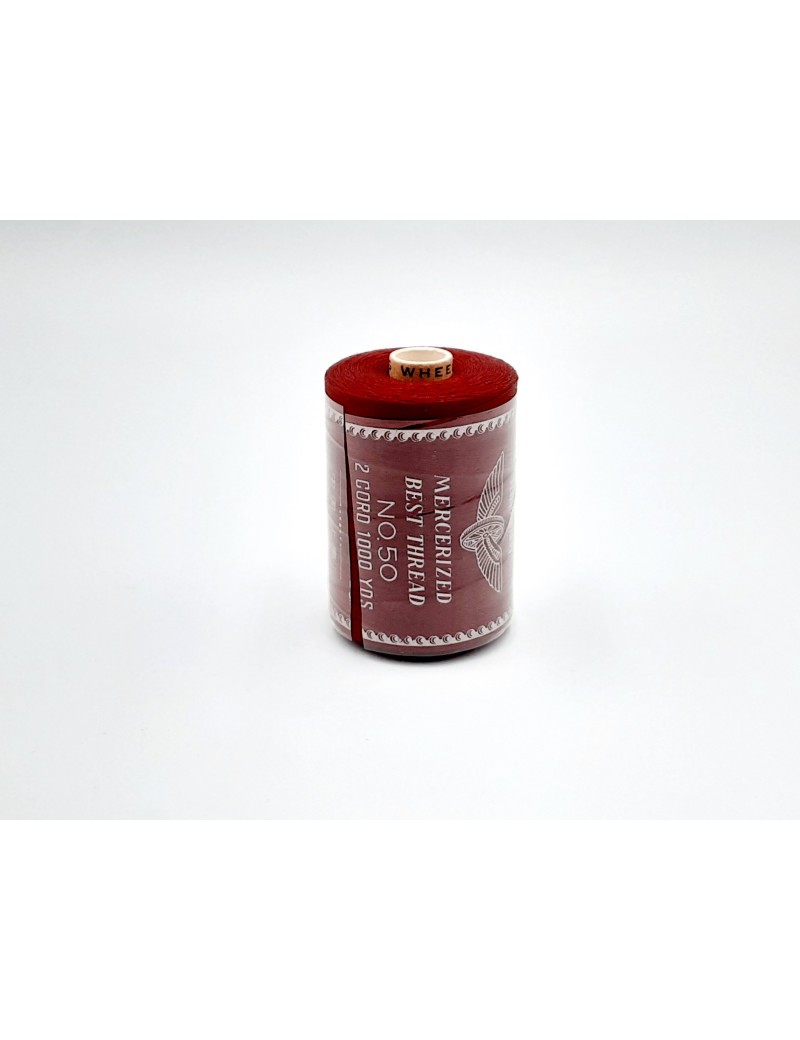 Fil coton de 1000 yards bordeaux