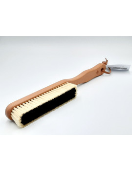 BROSSE SPECIALE CACHEMIRE SOIES NOIRES ET BLANCHES SOUPLES 26.5 CM