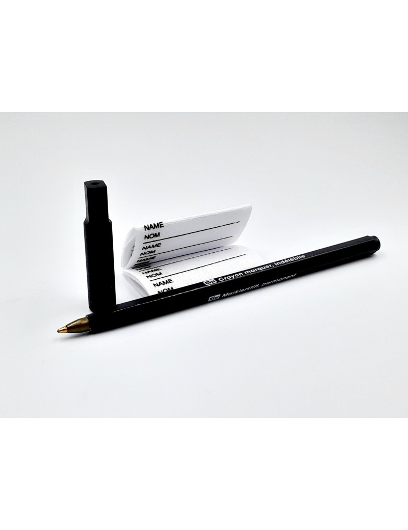 24 ETIQUETTES + CRAYON MARQUEUR INDELEBILE