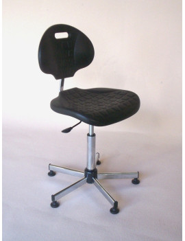 CHAISE POLYURETHANE HAUTEUR 55/80 PAR VERIN A GAZ SANS REPOSE PIED