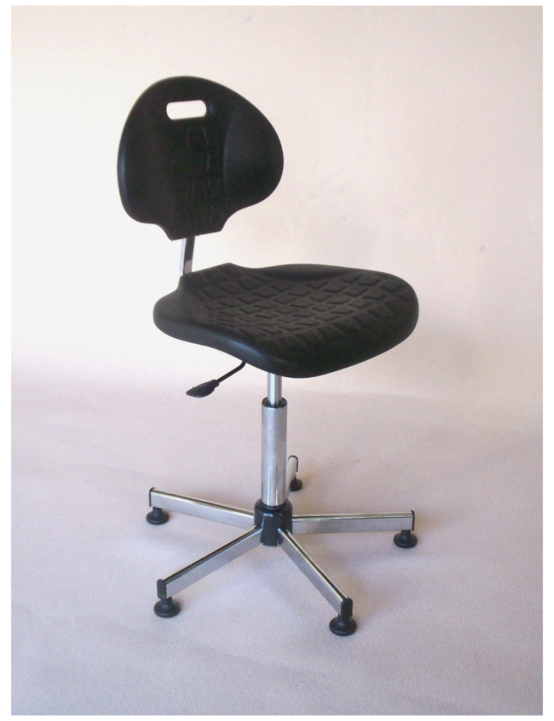 CHAISE POLYURETHANE HAUTEUR 55/80 PAR VERIN A GAZ SANS REPOSE PIED