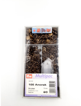 BOUTON PRESSION ANORAK LAITON 15MM MULTIPACS 100PCS