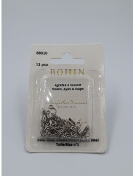 AGRAFES JUPES N° 3 ARGENT BOITE DE 13 PCS