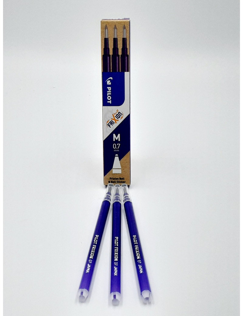 SET DE 3 RECHARGES FRIXION BALL -VIOLET- POINTE MOYENNE