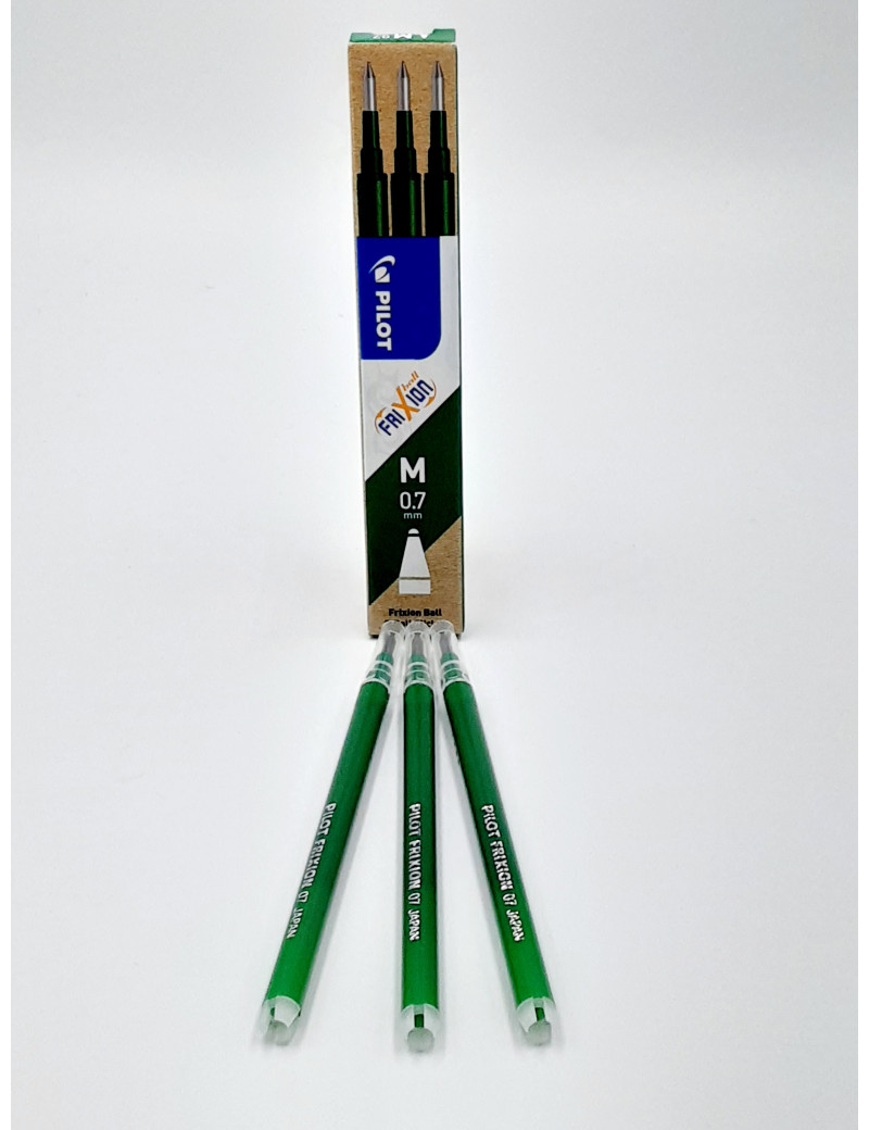 SET DE 3 RECHARGES FRIXION BALL -VERT FONCE - POINTE MOYENNE