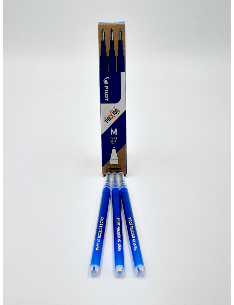 SET DE 3 RECHARGES FRIXION BALL -BLEU - POINTE MOYENNE