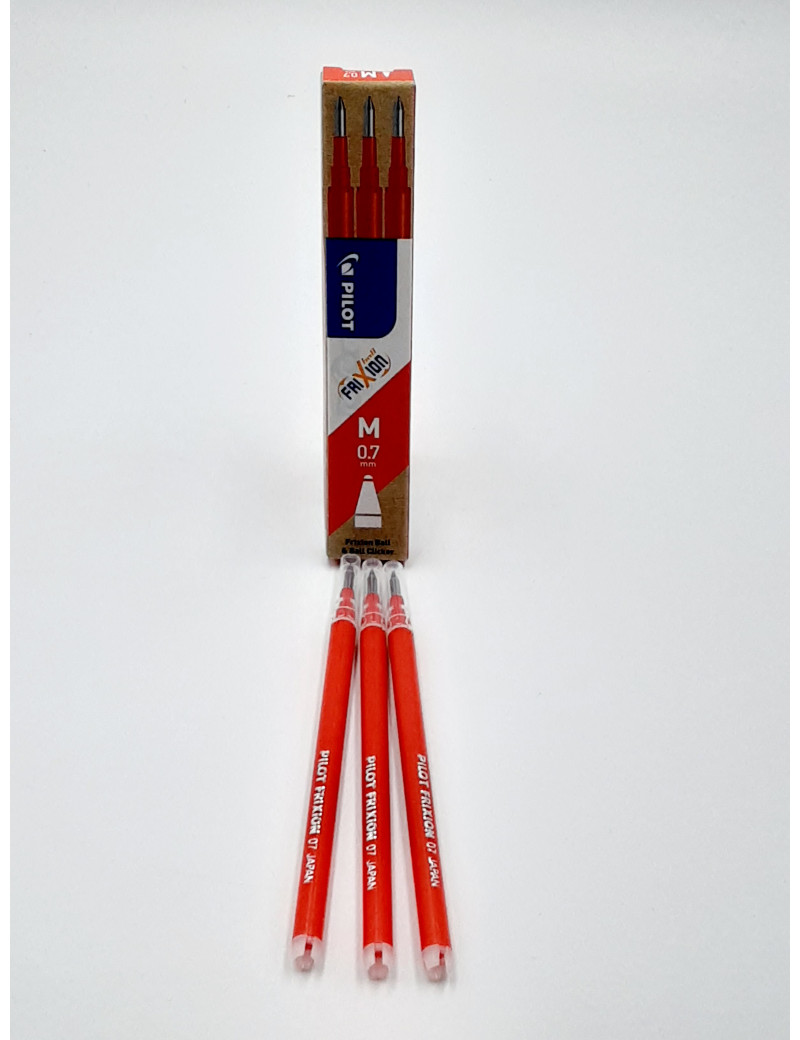 SET DE 3 RECHARGES FRIXION BALL -ROUGE- POINTE MOYENNE