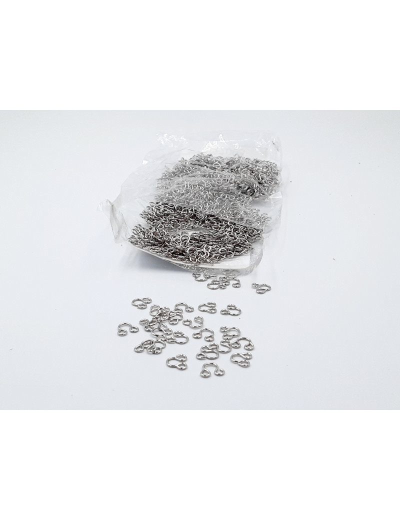 CROCHETS BOHIN N° 2 COLORIS ARGENT FEMELLES BOITE DE 1000