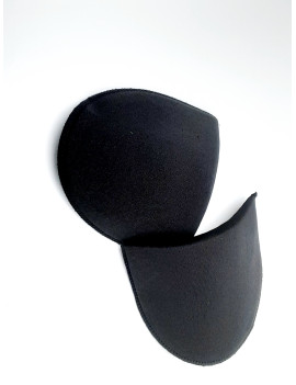Épaulettes à coudre « demi-lune » S, noir- Sachet de 2