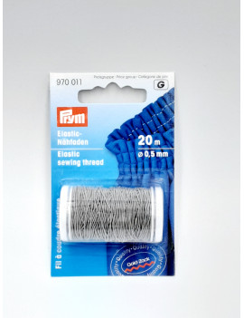 FIL A COUDRE ELASTIQUE 0.5 MM X 20 METRES GRIS CLAIR