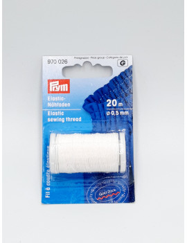 FIL A COUDRE ELASTIQUE 0.5 MM X 20 METRES BLANC