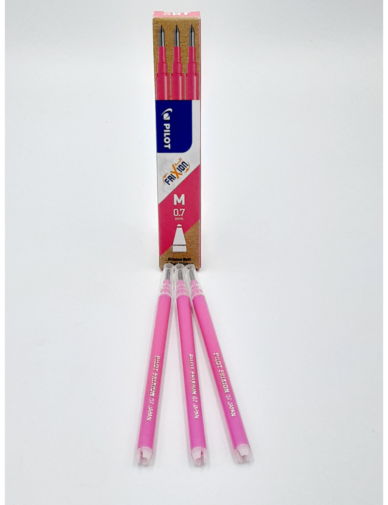SET DE 3 RECHARGES FRIXION BALL -ROSE- POINTE MOYENNE