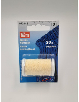 FIL A COUDRE ELASTIQUE 0.5 MM X 20 METRES BLANC CASSE