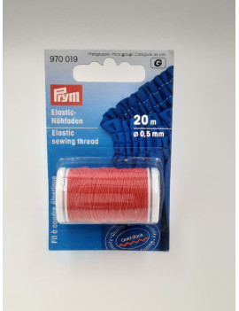 FIL A COUDRE ELASTIQUE 0.5 MM X 20 METRES ROUGE