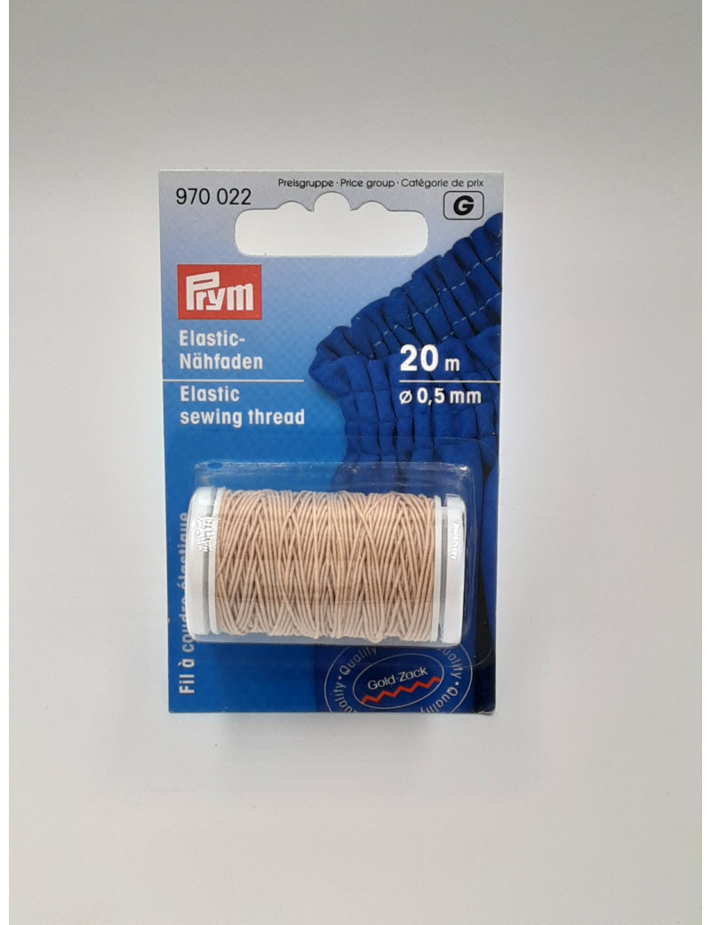 FIL A COUDRE ELASTIQUE 0.5 MM X 20 METRES SABLE