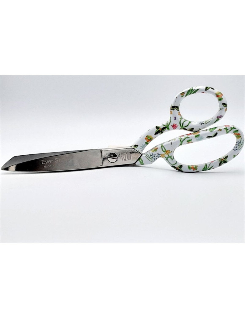 CISEAUX COUTURIERE GRAND ANNEAU 20 CM MANCHES A FLEURS