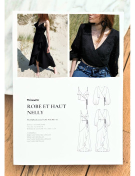 ROBE PORTEFEUILLE & TOP NELLY PATRON PAPIER DU 34 AU 46
