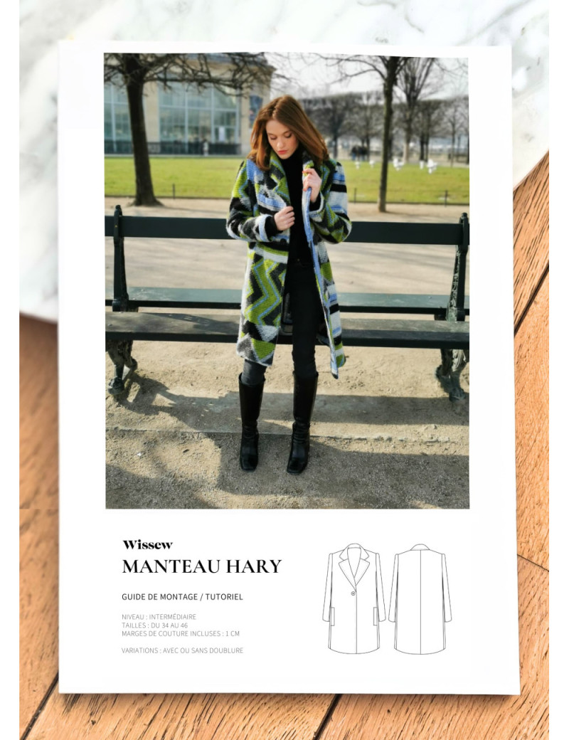 MANTEAU FEMME HIVY PATRON PAPIER DU 34 AU 42 MANTEAU FEMME HIVY PATRON PAPIER DU 34 AU 42