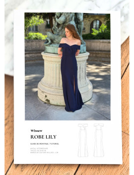 ROBE BUSTIER LILY PATRON PAPIER DU 34 AU 46