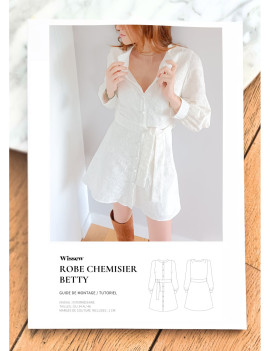 ROBE CHEMISIER BETTY PATRON PAPIER DU 34 AU 46