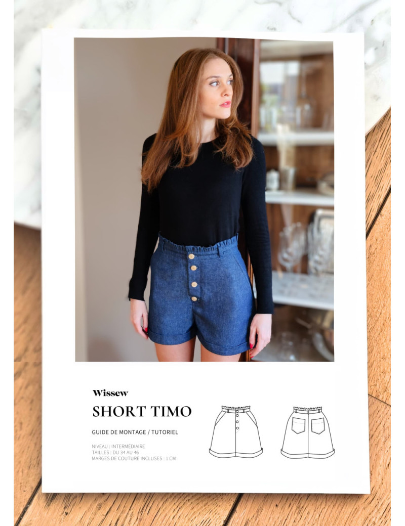SHORT FEMME TINO PATRON PAPIER DU 34 AU 46 SHORT FEMME TINO PATRON PAPIER DU 34 AU 46