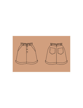 SHORT FEMME TINO PATRON PAPIER DU 34 AU 46 SHORT FEMME TINO PATRON PAPIER DU 34 AU 46