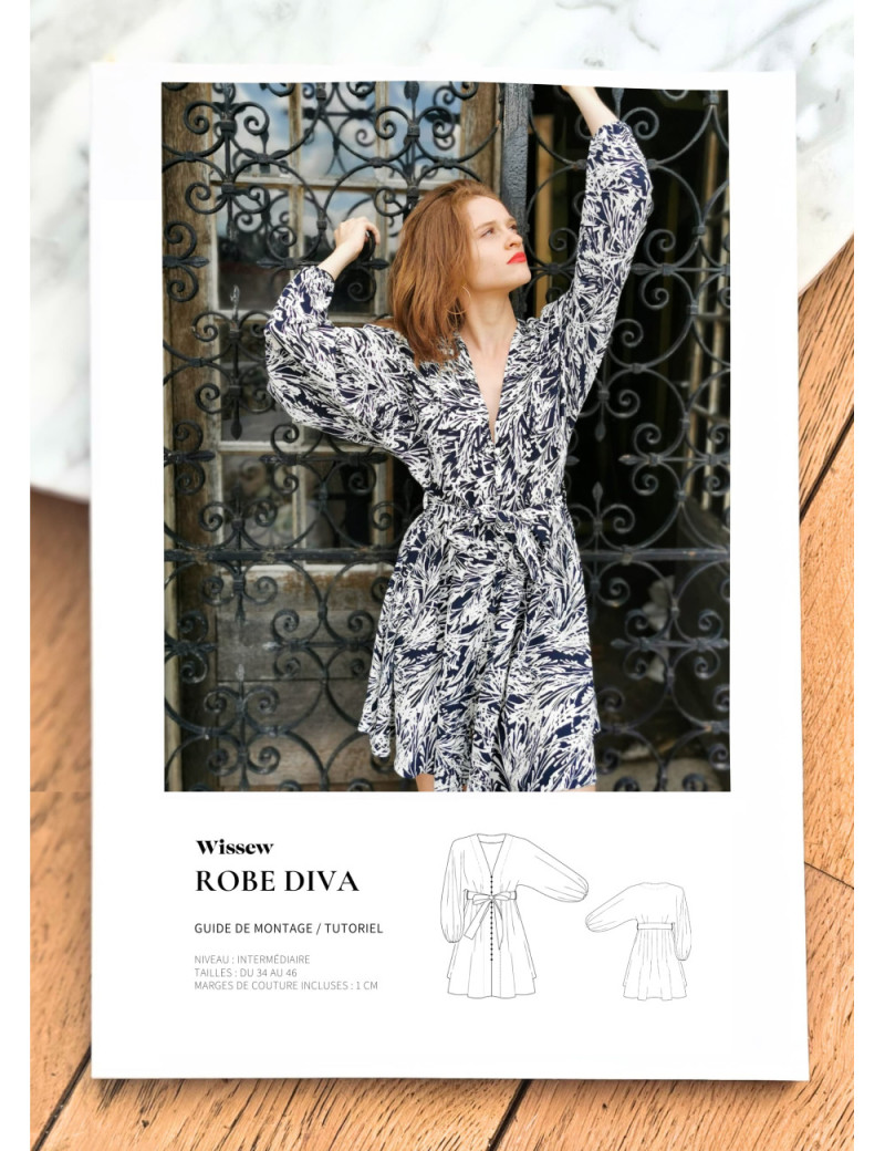ROBE DIVA PATRON PAPIER DU 34 AU 42 ROBE DIVA PATRON PAPIER DU 34 AU 42