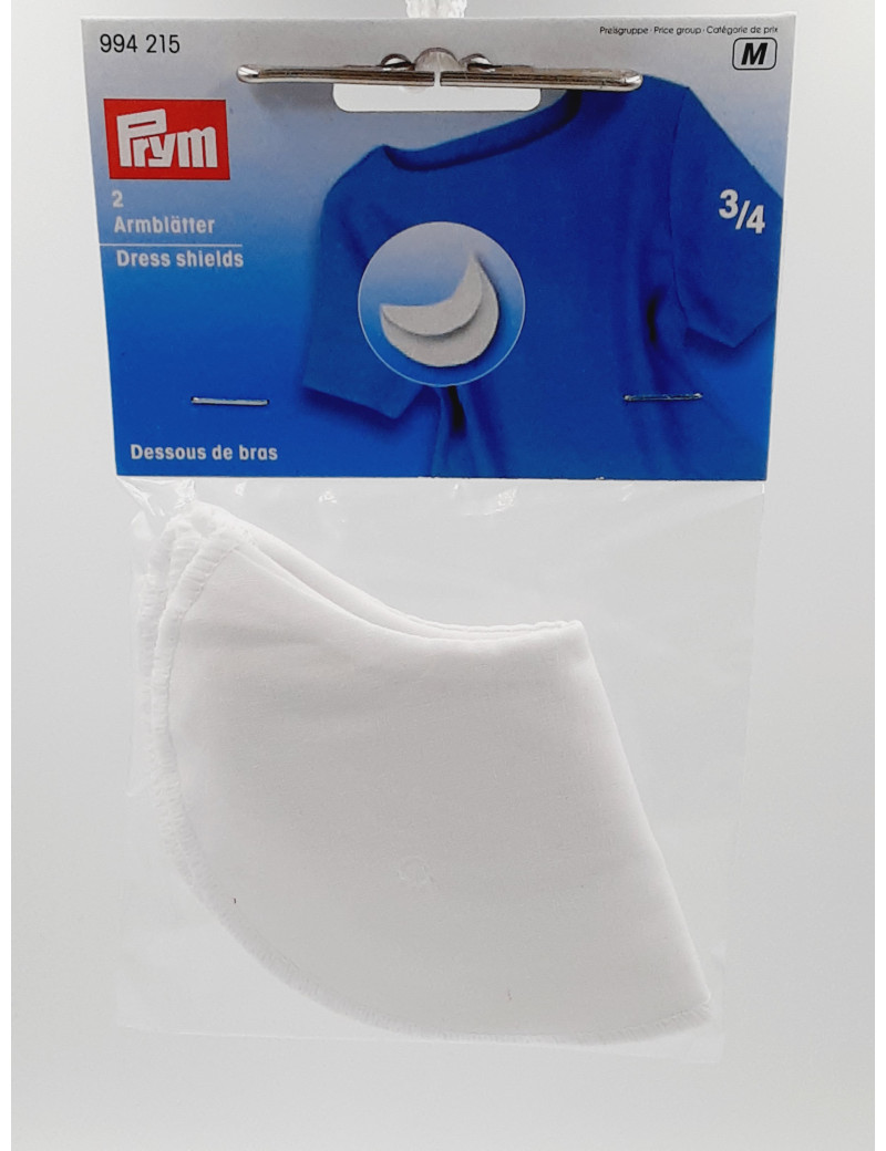DESSOUS DE BRAS TAILLE S1/2 COLORIS BLANC 100 % COTON - 2 PIECES