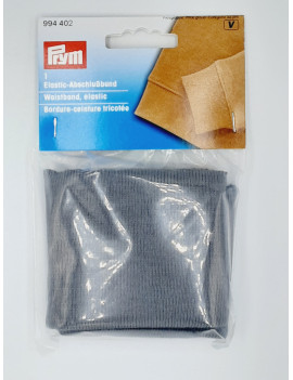 BORDURE CEINTURE TRICOTEE ELASTIQUE COLORIS GRIS 6.5 X 70 CM 