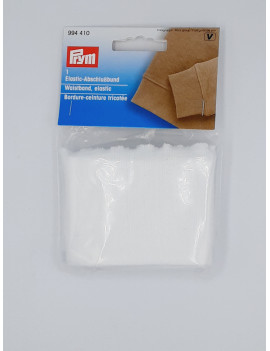 BORDURE CEINTURE TRICOTEE ELASTIQUE COLORIS BLANC 6.5 X 70 CM 