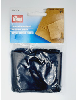 BORDURE CEINTURE TRICOTEE ELASTIQUE COLORIS NOIR 6.5 X 70 CM
