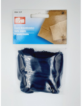 POIGNET TRICOTE ELASTIQUE A COUDRE COLORIS MARINE A COUDRE  2 PIECES