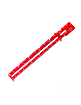 JAUGE DE COUTURE COULISSANTE ROUGE EN ALUMINIUM 