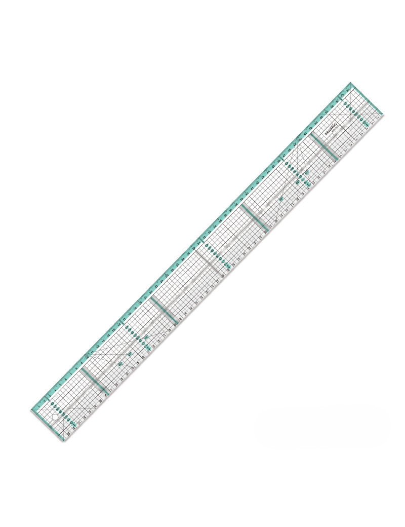 REGLE 60CM AVEC BORD METALLIQUE POUR DECOUPE AU CUTTER