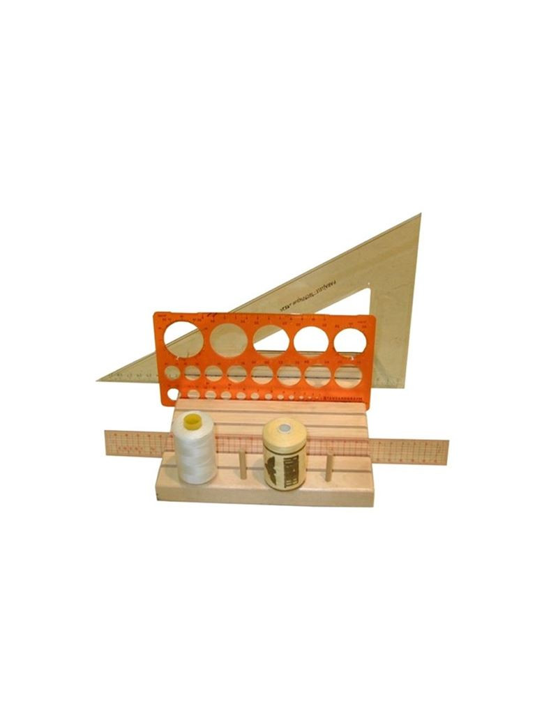 PRESENTOIR EN BOIS POUR MATERIEL DE TRACAGE 18X18CM