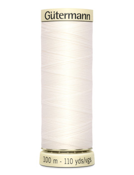 FIL GUTERMANN 100 % POLYESTER 100 M BLANC