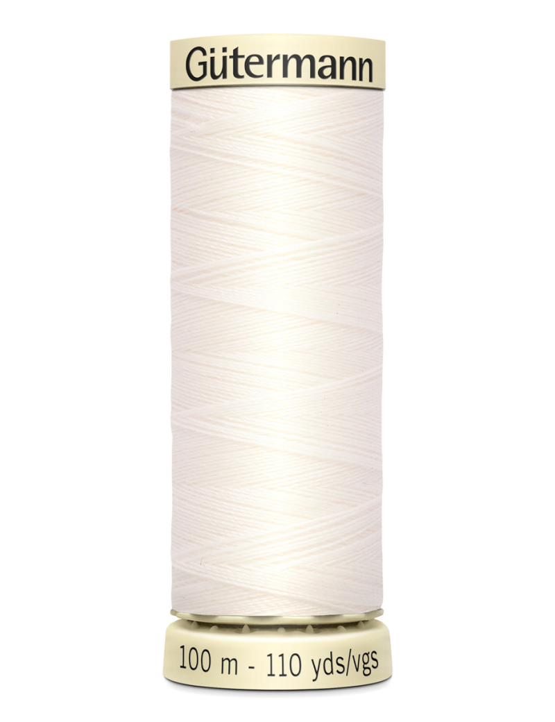 FIL GUTERMANN 100 % POLYESTER 100 M BLANC