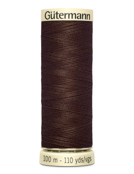 FIL GUTERMANN 100 % POLYESTER 100 M CHOCOLAT