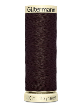 FIL GUTERMANN 100 % POLYESTER 100 M BRUN FONCE