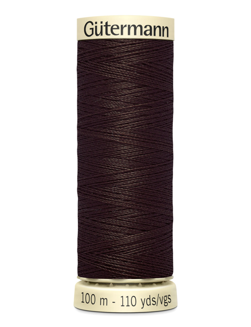 FIL GUTERMANN 100 % POLYESTER 100 M BRUN FONCE