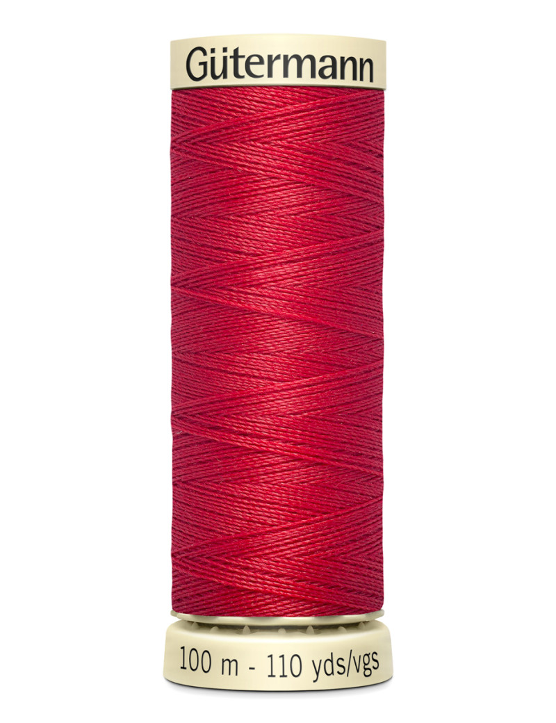 FIL GUTERMANN 100 % POLYESTER 100 M ROUGE GROSEILLE
