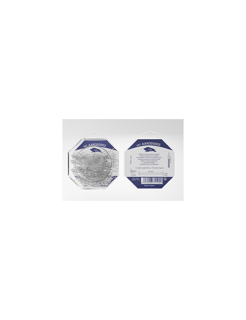 EPINGLES SUPER FINES N°6 30 X 0.50 MM - BOITE DE 100 GR
