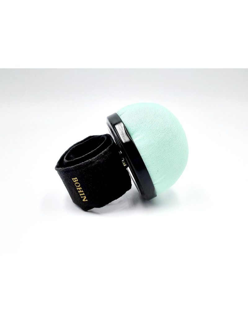 PELOTE TISSU BRACELET AJUSTABLE VERT D'EAU