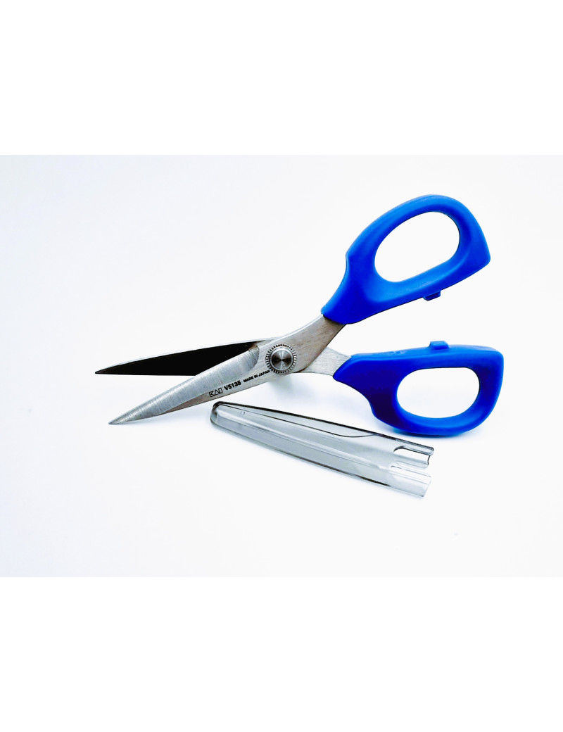 CISEAUX BRODERIE AVEC PROTECTEUR 135 MM BLEU