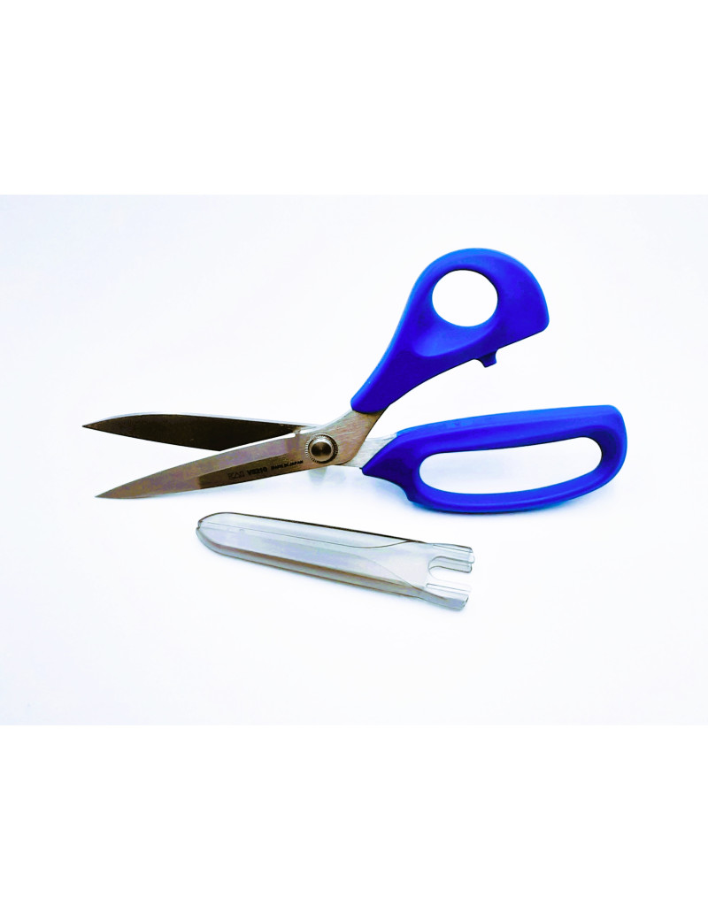 CISEAUX COUTURIERE AVEC PROTECTEUR 210 MM BLEU