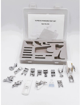 COFFRET DE 15 PIECES MACHINE A COUDRE FAMILIALE STANDARD